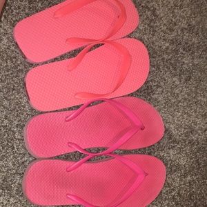 Pink flip flops